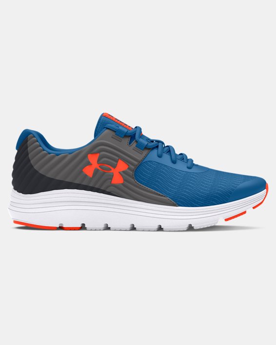 Boys' Grade School UA Outhustle Running Shoes in Blue image number 0